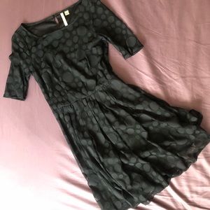 Vintage style black polka dot dress